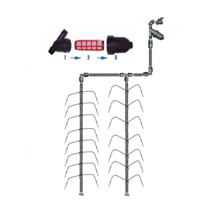 Lašelinis laistymas DVIKOJIS gravitacinis