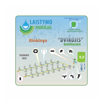 Lašelinis laistymas DVIKOJIS gravitacinis